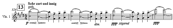 Mahler IV, mvt 3, Bars 326-342.