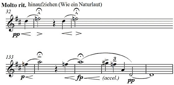 Mahler III/4 bars s32–34 & 133–137